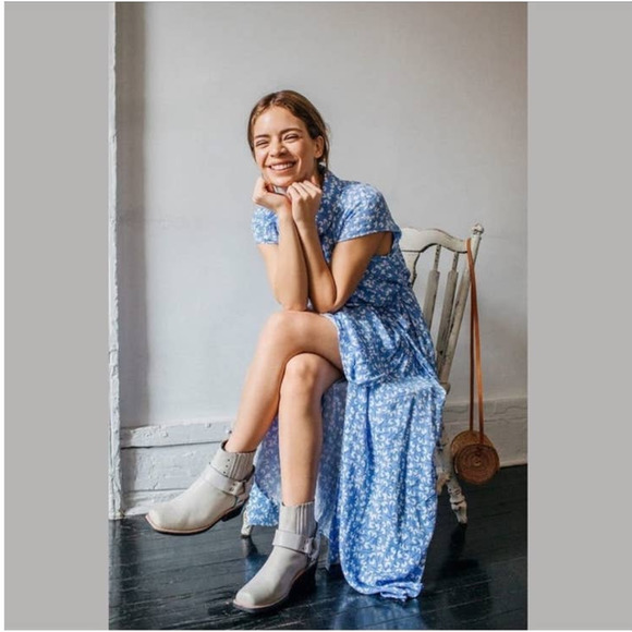 Free People So Fetch Wrap Slit  Ditsy Floral Midi Maxi Dress Size 0 - Picture 1 of 9